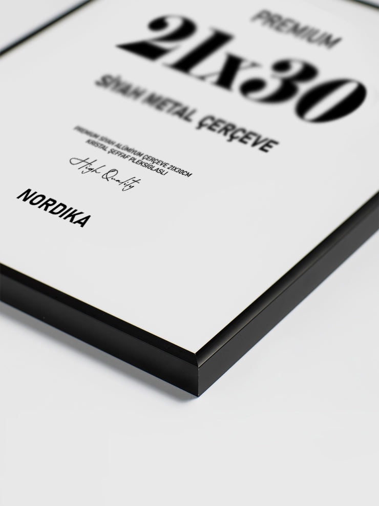 Siyah Metal Çerçeve 21x30cm Ürün ikincil görseli