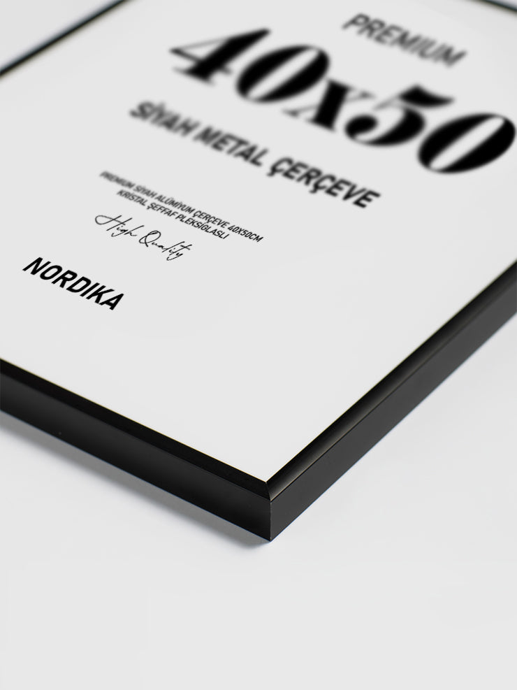 Siyah Metal Çerçeve 40x50cm Ürün ikincil görseli