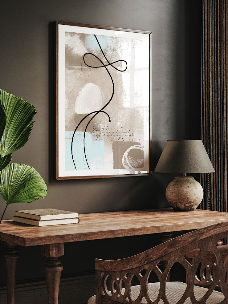 Abstract Lines N7 - Art Print  Poster