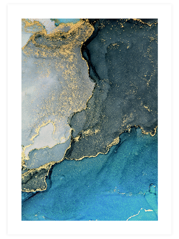 Soyut Mavi - Art Print