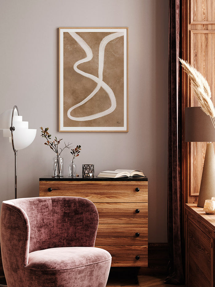 Marron Calme 1 - Art Print  Poster