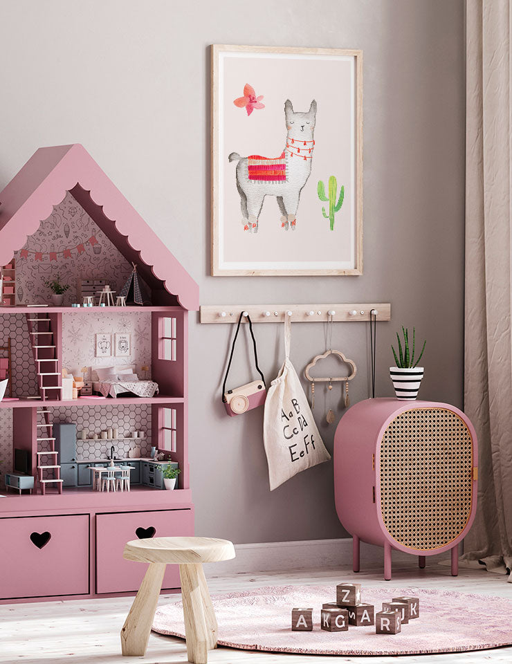 Şirin Lama N3 - Art Print Ürün ikincil görseli