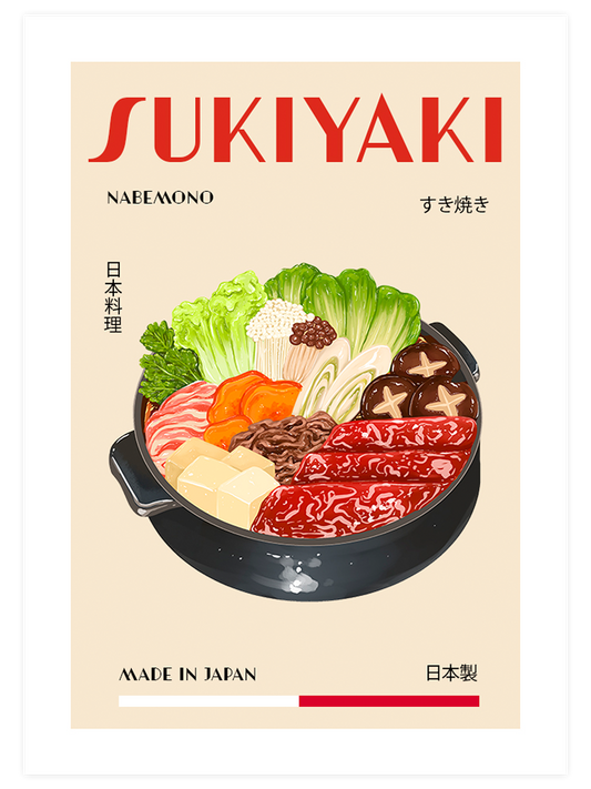 Sukiyaki Poster - Giclée Baskı