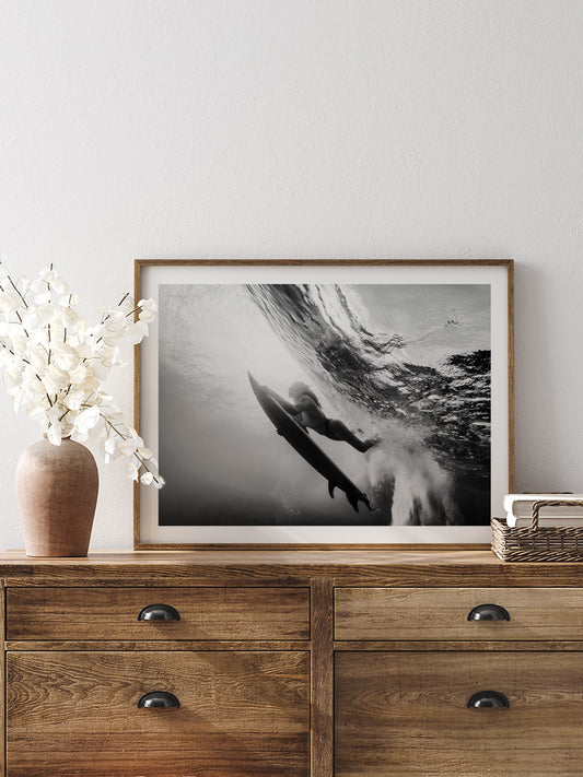 Surfing Poster - Giclée Baskı