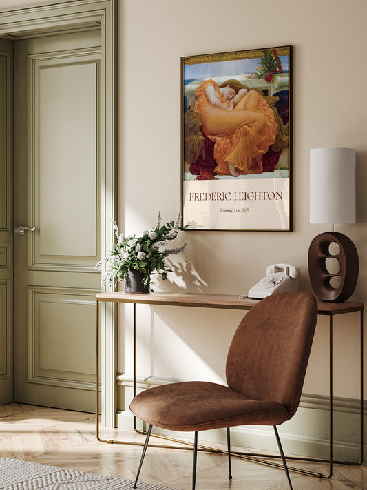 Frederic Leighton Flaming June Poster - Giclée Baskı