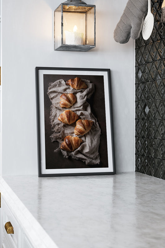 Les Croissants Poster - Giclée Baskı