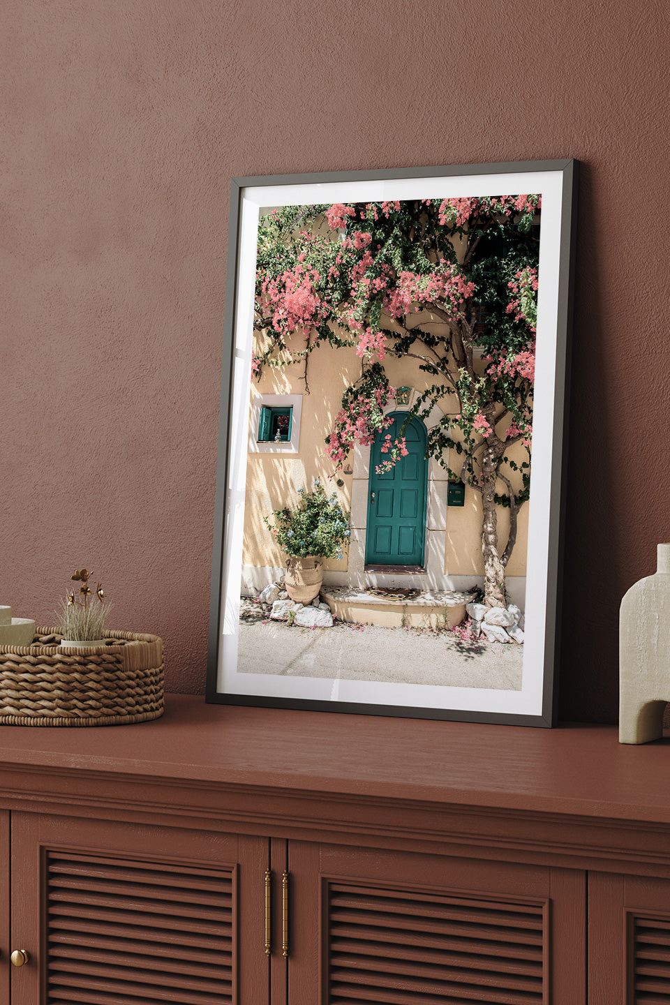 Pembe Çiçekli Ağaç - Art Print  Poster