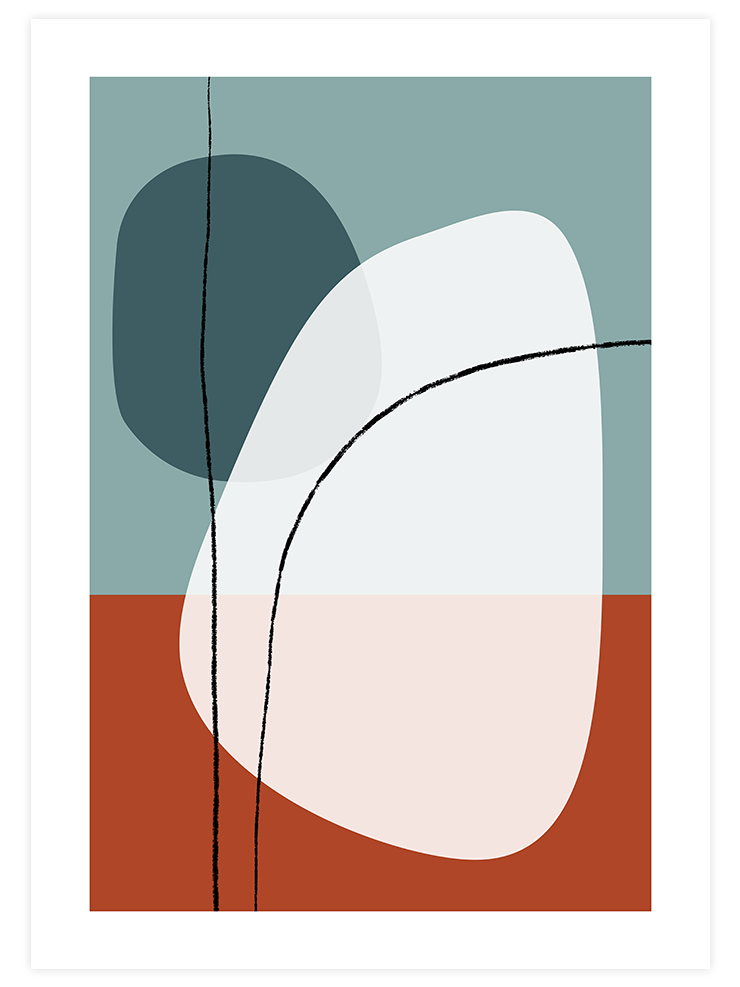 Shapes And Lines 1 - Art Print Sanatsal Poster