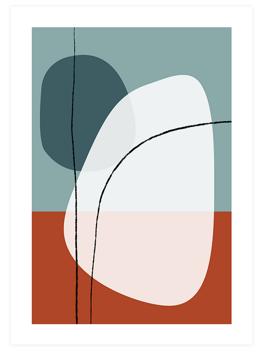 Shapes And Lines 1 Poster - Giclée Baskı