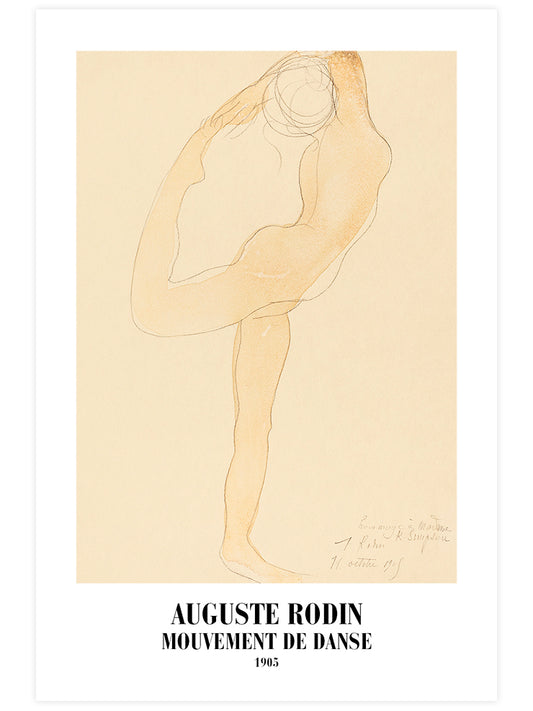 Rodin Dance Movement Poster - Giclée Baskı