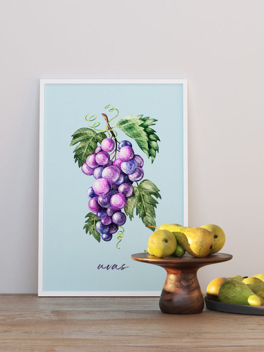 Uvas Poster - Giclée Baskı