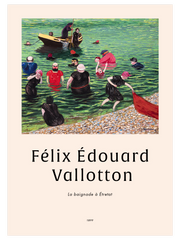 Vallotton Bathing in Etretat Poster - Giclée Baskı