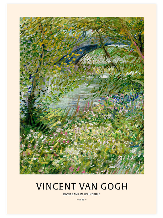 Van Gogh River Bank - Art Print