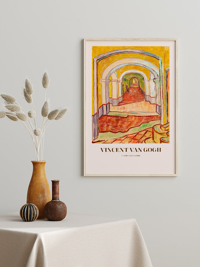 Van Gogh Corridor In The Asylum - Art Print  Poster