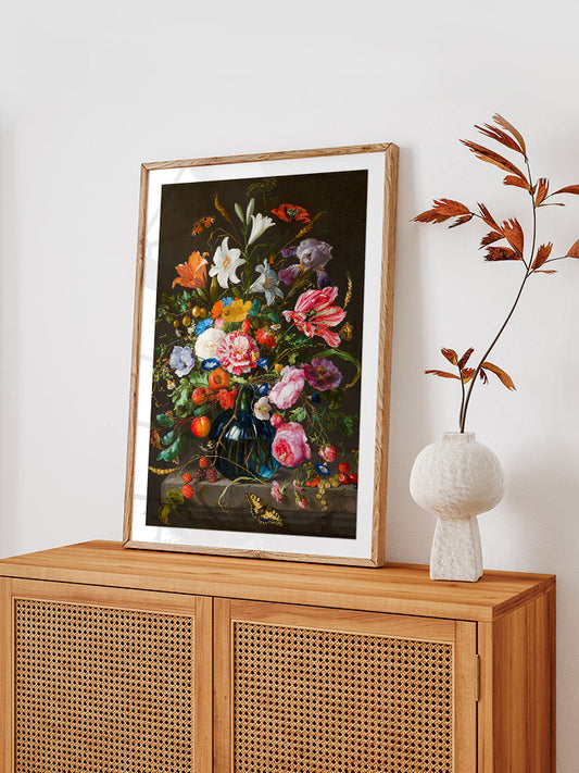 Çiçekli Vazo - Art Print
