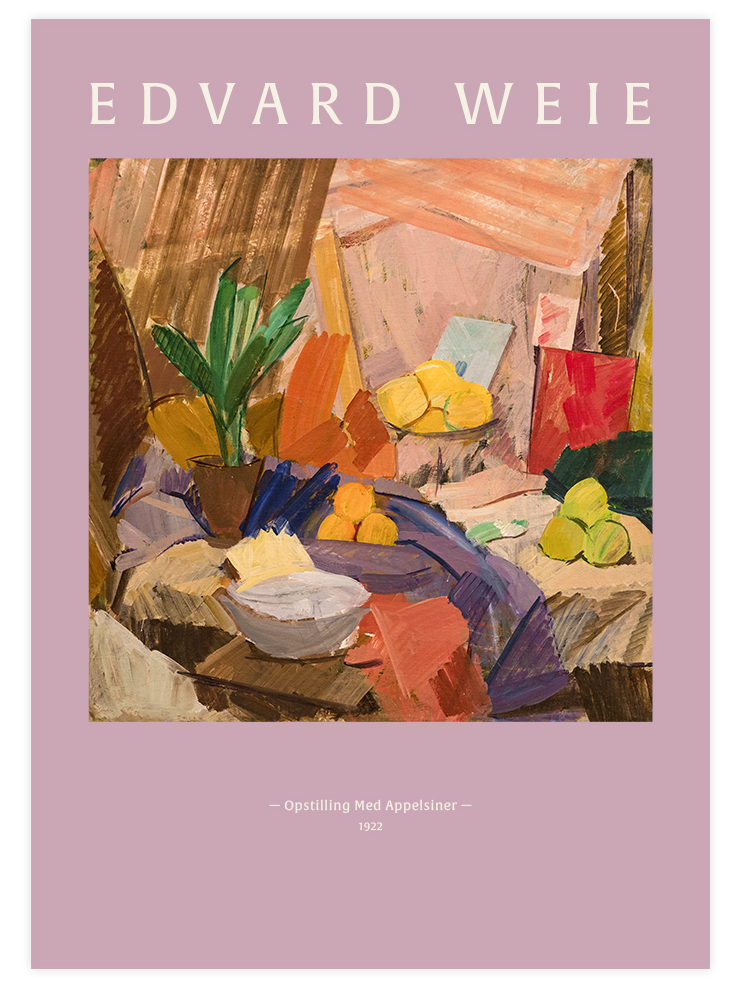 Edvard Weie Still Life With Oranges - Art Print