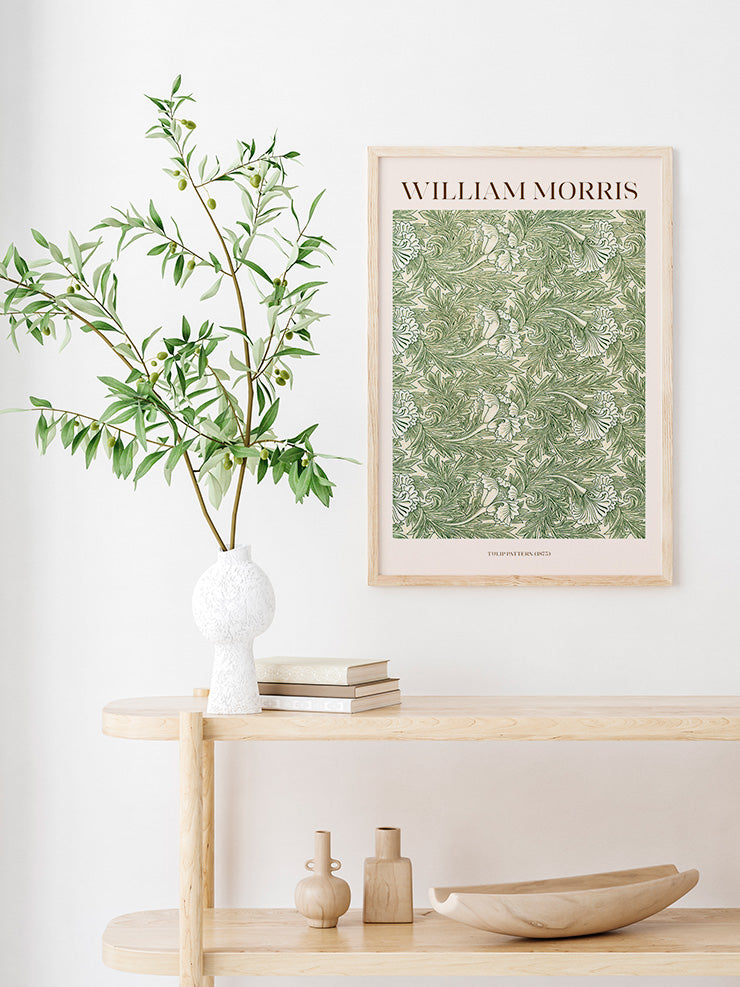 William Morris Tulip Pattern - Art Print  Poster