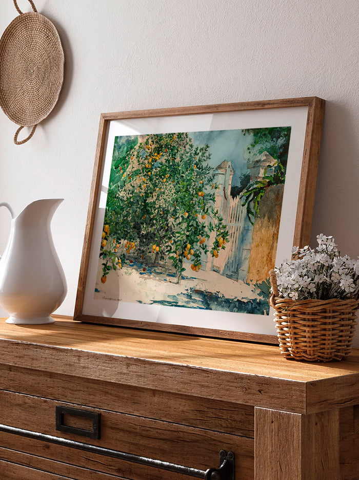 Winslow Homer Orange Trees and Gate - Art Print  Poster
