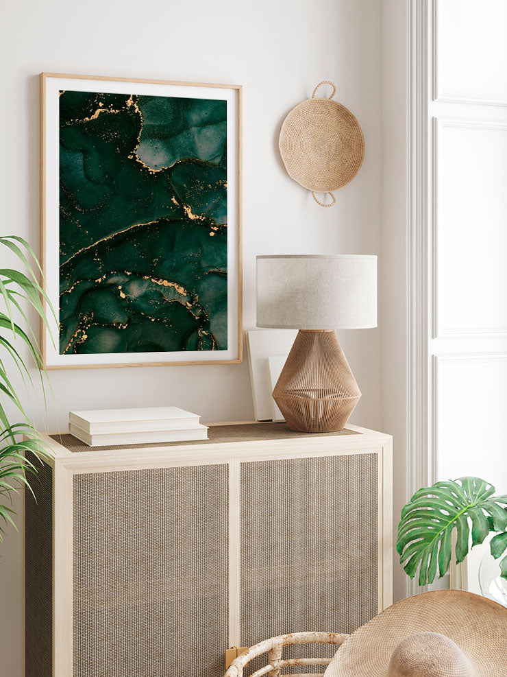 Green & Gold - Art Print  Poster