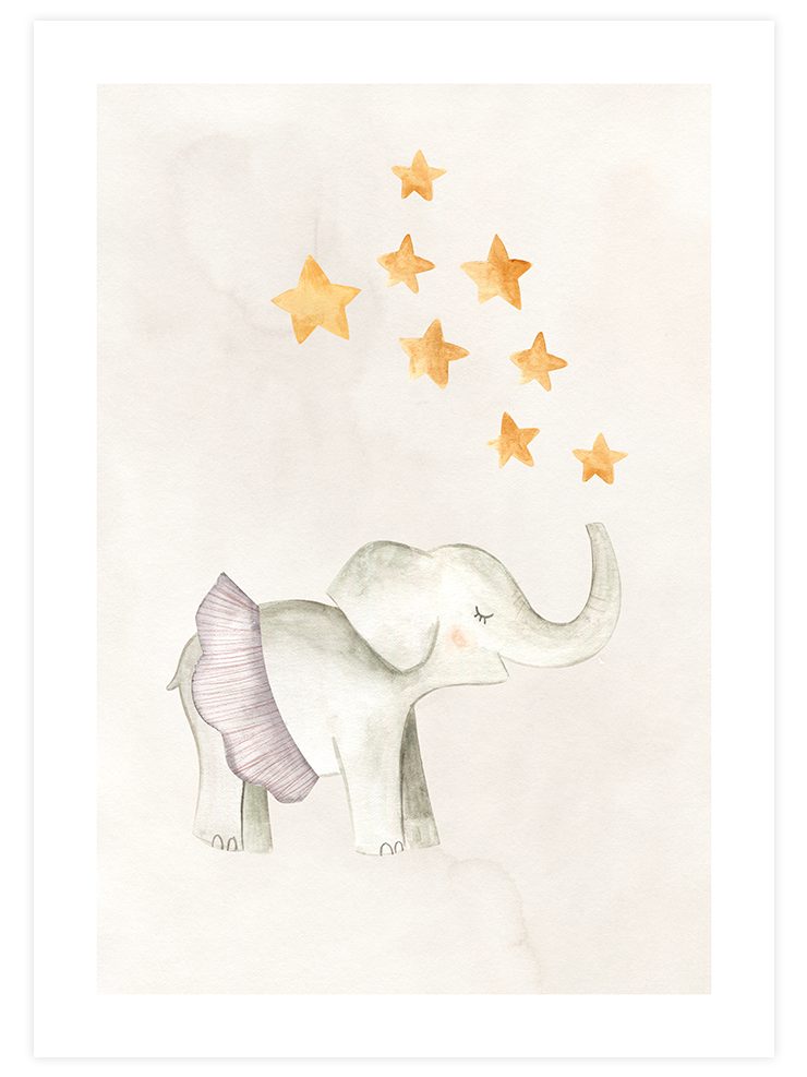Yıldız Fil - Art Print