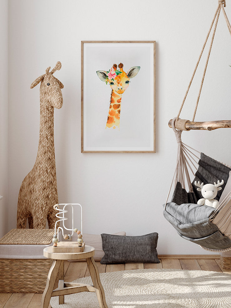 Sevimli Zürafa - Art Print Ürün ikincil görseli